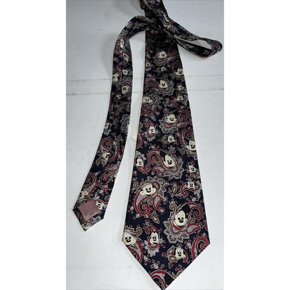 Vintage‎ Disney Mickey Mouse Balancine "The Tie Works" Men's Silk Tie USA Made - Picture 1 of 4